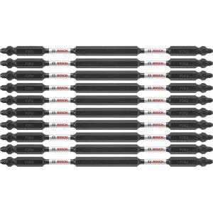 BOSCH ITDEP2R26B 10-Pack 6 In. Phillips/Square #2 Impact Tough Double-Ended Screwdriving Bits(10-Pack)