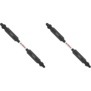 BOSCH ITDEP2R26B 10-Pack 6 In. Phillips/Square #2 Impact Tough Double-Ended Screwdriving Bits(2-Pack)