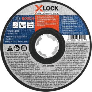 BOSCH TCWX1S500-25 5 in. x .045 in. X-Lock Arbor Type 1A (ISO 41) 60 Grit Fast Metal/Stainless Cutting Abrasive Wheel