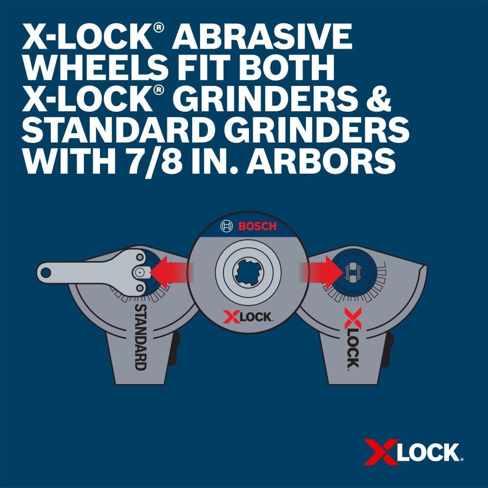 imageBOSCH TCWX1S450P10 412 in XLock MetalStainless Steel Cutting Wheels 10 Pack 60 Grit Type 141