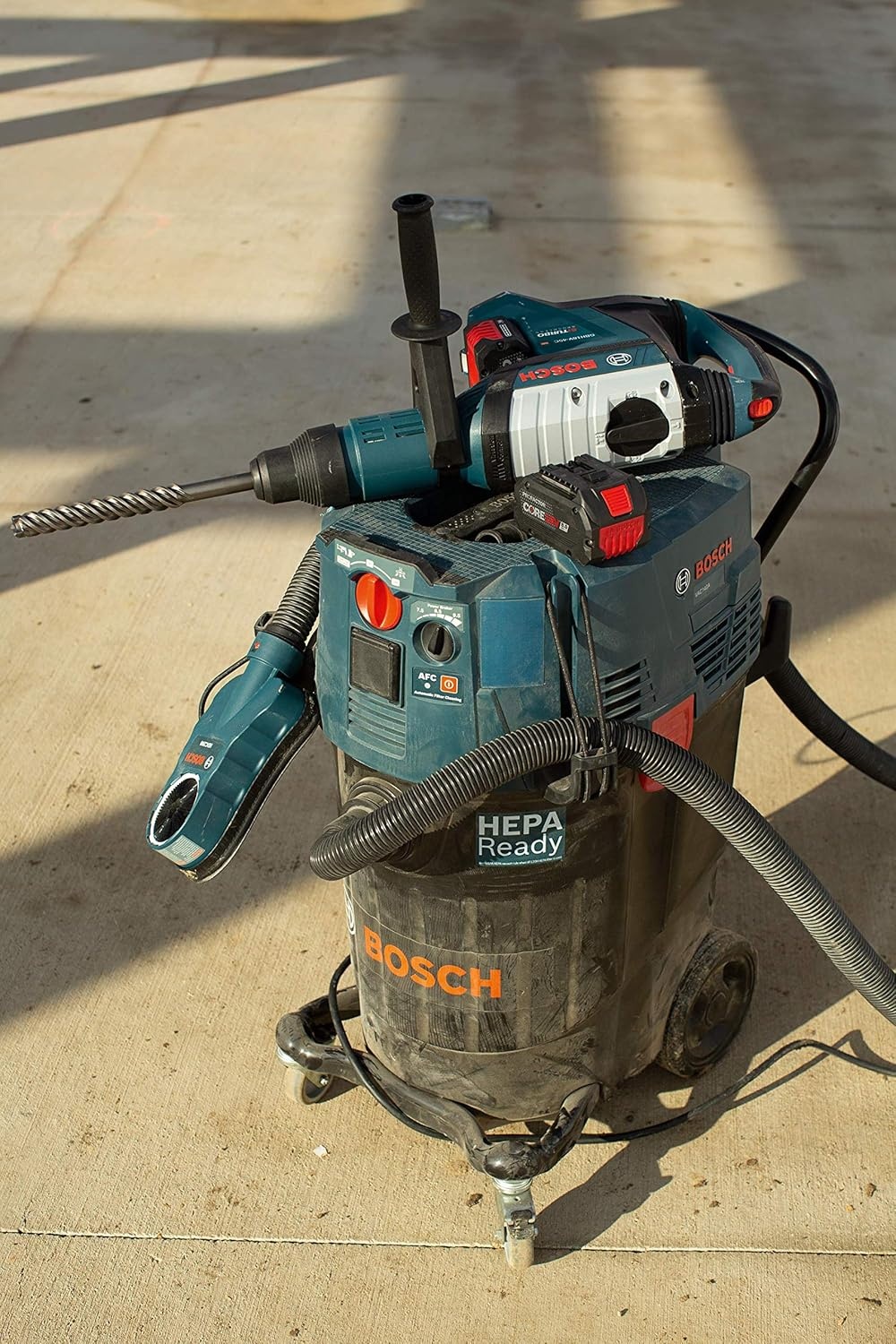 image:imageBosch GBH18V45CK24 PROFACTOR 18V ConnectedReady SDSmax 178 In Rotary Hammer Kit with 2 CORE18V 8 Ah High Power BatteriesTool Only
