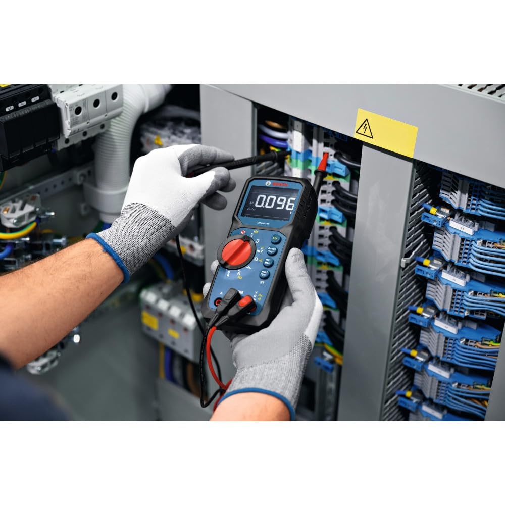 image:imageBOSCH GMC60015 True RMS Clamp Meter 600A AC DC Electrical Tester Digital Voltage Detector and 200A Amp Clamp for HVAC and Electrician