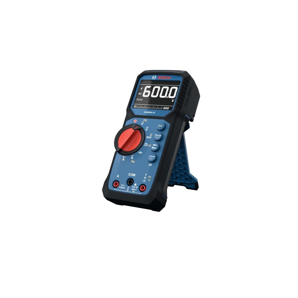 image:imageBOSCH GMC60015 True RMS Clamp Meter 600A AC DC Electrical Tester Digital Voltage Detector and 200A Amp Clamp for HVAC and Electrician