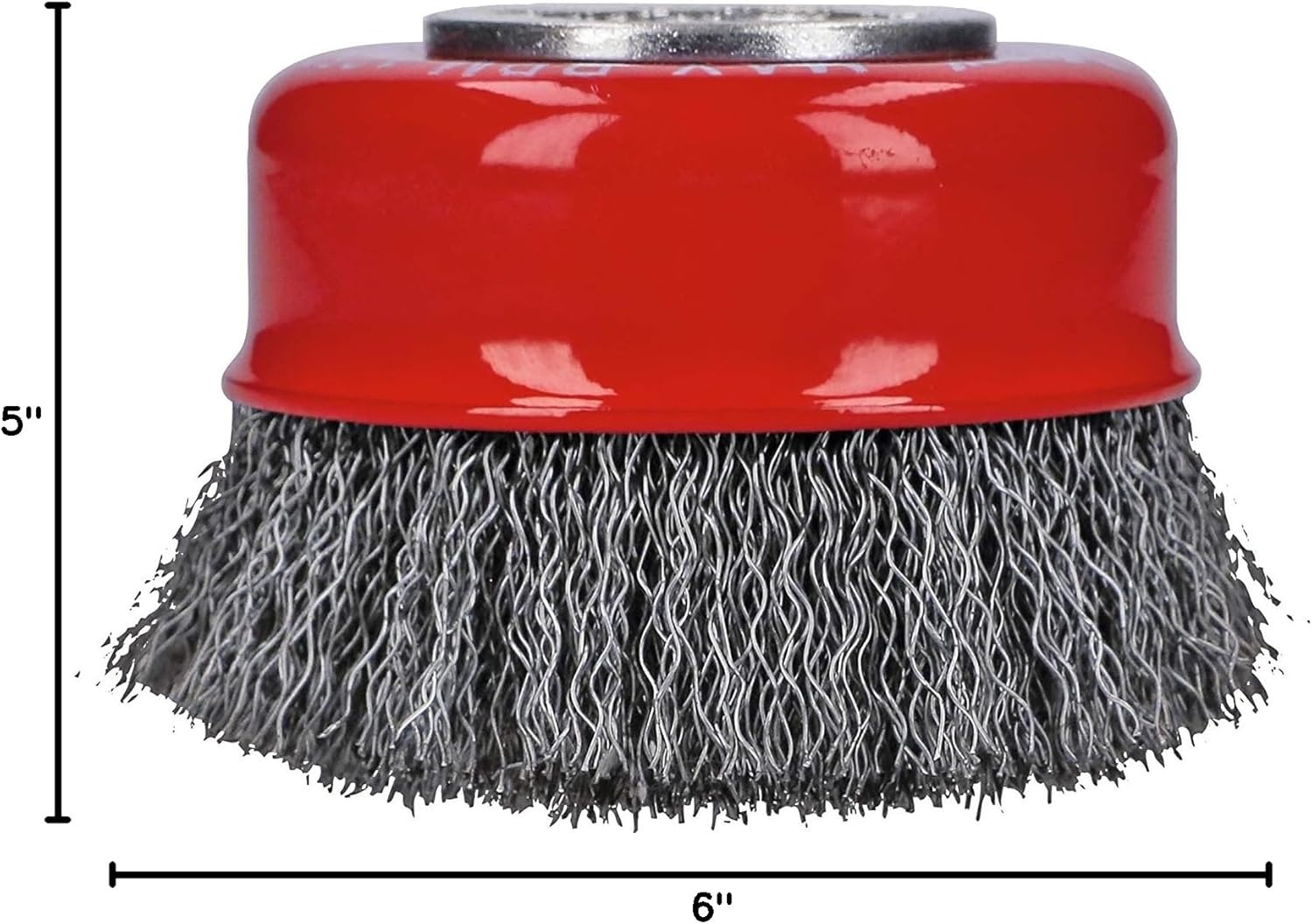 image:imageBOSCH WBX329 3 in XLock Arbor Stainless Steel Knotted Wire Single Row Cup Brush for Applications in Removing Weld Scale Burrs and Corrosion Preparing Painting SurfacesCarbon Steel Wire Cup Brush