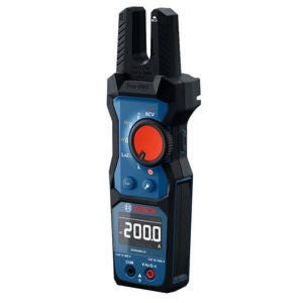 image:imageBOSCH GFM100015 True RMS Fork Meter Professional 1000V AC DC Electrical Tester Digital Voltage Detector and 200A Amp Fork for Electrician Work