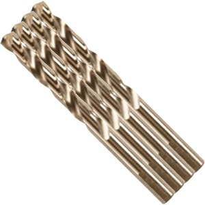 BOSCH CO14B 14-Piece Assorted Set with Included Case – Cobalt M42 Metal Drill Bits with Three-Flat Shank for Drilling Applications in Stainless Steel, Cast Iron, Titanium, and Light-Gauge Metal(7/16 x 5-1/2 in. (Pack of 4))