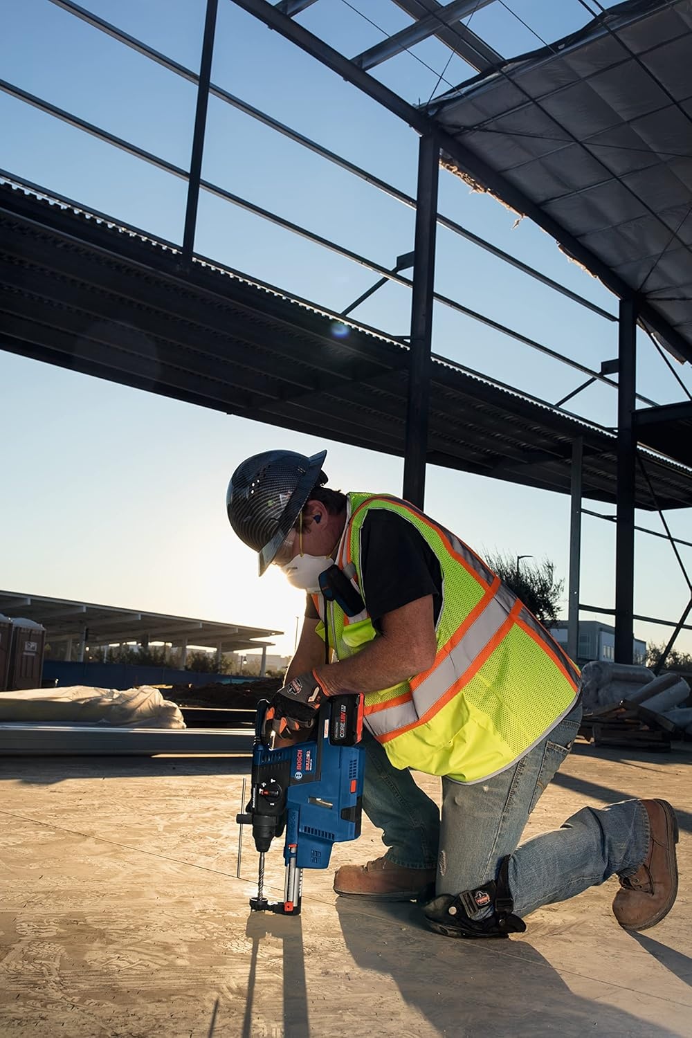 image:imageBOSCH GBH18V26K24AGDE Brushless SDSplus Bulldog 1 In Rotary Hammer Kit with DustCollection Attachment and 2 CORE18V 80 Ah PROFACTOR Performance Batteries