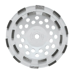 BOSCH DCDR0701 7 in. Double Row Segmented Hubbed Diamond Cup Wheel | Fast Material Removal | Concrete, Masonry | Large Angle Grinders